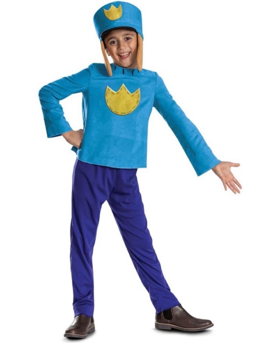 Dog Man Kids Costume NEW Halloween M 7-8 L 10-12 police officer